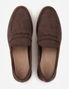 vices Mocasini Maro închis Casual din imitație de piele întoarsă cu branț din piele naturală Sheiris