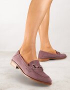 vices Mocasini Mov deschis cu Branț din Piele Naturală Decorate cu Lanț Delariona