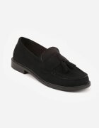 vices Mocasini Negre cu Branț din Piele Naturală Decorate cu Ciucuri Maritune