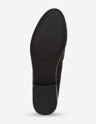 vices Mocasini negri cu branț din piele naturală decorați cu lănțișor Delariona