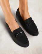 vices Mocasini negri perforați cu branț din piele naturală Felithria