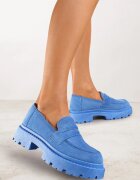 vices Mocasini slip-on Albastre cu platformă Dionela