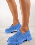 vices Mocasini slip-on Albastre cu platformă Dionela