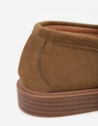 vices Moccasini Bej închis cu Branț din Piele Naturală Decorate cu Ciucuri Maritune