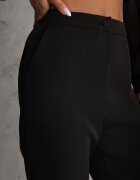 vices Pantaloni Clasici Negri De costum Talie înaltă Dimaia