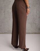 vices Pantaloni de costum Maro cu dungă Decorați cu închidere cu cataramă Azisore