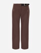 vices Pantaloni de costum Maro cu dungă Decorați cu închidere cu cataramă Azisore