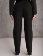 vices Pantaloni de costum Negri Straight Leg High Waist Ariesysh