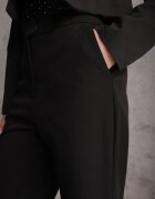 vices Pantaloni de costum Negri Straight Leg High Waist Ariesysh