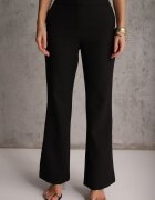 vices Pantaloni de costum Negri Tip Flare Tesilana