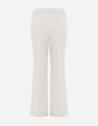 vices Pantaloni eleganți clopot cu curea și cataramă metalică Telepadia Albi