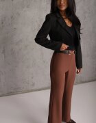 vices Pantaloni eleganți clopot cu curea și cataramă metalică Telepadia Maro