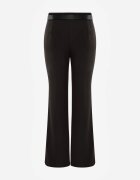 vices Pantaloni eleganți clopot cu curea și cataramă metalică Telepadia Negri