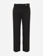 vices Pantaloni Negri De Costum Cu Dungă Decorați Cu Închidere Cu Cataramă Azisore