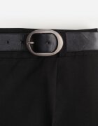 vices Pantaloni Negri De Costum Cu Dungă Decorați Cu Închidere Cu Cataramă Azisore