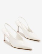 vices Pantofi Albi Sandale Slingback cu toc stiletto Tilionea
