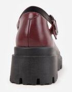 vices Pantofi Bordeaux pe Platformă în Stil Mary Jane Decorați cu Cataramă Metalică Zinida