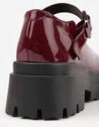 vices Pantofi Bordo Lăcuiți cu platformă și toc gros în stil Mary Jane Omela