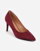 vices Pantofi Casual Bordo cu toc stiletto cu branț din piele naturală Cleinae