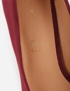 vices Pantofi Casual Bordo cu toc stiletto cu branț din piele naturală Cleinae