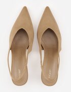 vices Pantofi cu toc Bej închis tip slingback pe toc geometric Aziressa