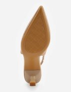 vices Pantofi cu toc Bej închis tip slingback pe toc geometric Aziressa