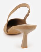 vices Pantofi cu toc Bej închis tip slingback pe toc geometric Aziressa