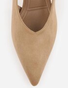 vices Pantofi cu toc Bej închis tip slingback pe toc geometric Aziressa