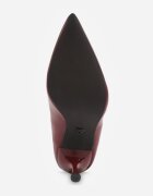 vices Pantofi cu toc Bordeaux cu Branț din Piele Naturală Decorați cu Cataramă Miava
