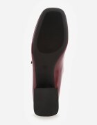 vices Pantofi cu toc Bordeaux lăcuiți cu toc gros cu barete și catarame Omeisa