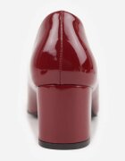 vices Pantofi cu toc Bordeaux Lăcuiți pe toc gros cu branț din piele naturală Tinaselle