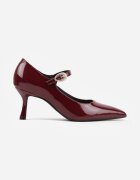 vices Pantofi cu toc Bordeaux stiletto cu baretă cu cataramă Romirida