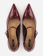 vices Pantofi cu toc Bordeaux stiletto cu baretă cu cataramă Romirida
