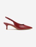 vices Pantofi cu toc Bordo Slingback din lac cu toc kitten Sonwena