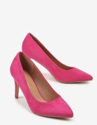 vices Pantofi cu toc casual fucsia cu branț din piele naturală Cleinae
