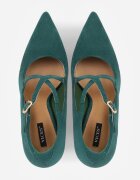 vices Pantofi cu toc cui Verzi cu Barete Decorative Tamorniel