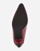 vices Pantofi cu toc eleganți Bordo cu toc clepsidră cu branț din piele Dedvire