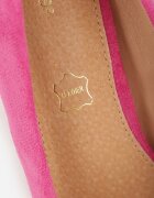 vices Pantofi cu toc Fucsia Casual cu toc gros cu branț din piele naturală Maidra