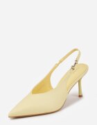 vices Pantofi cu toc galbeni slingback cu decupaj în V tonal