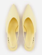 vices Pantofi cu toc galbeni slingback cu decupaj în V tonal