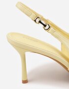 vices Pantofi cu toc galbeni slingback cu decupaj în V tonal