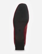 vices Pantofi cu toc gros Bordeaux decorate cu cristale cu branț din piele Ovirora