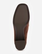 vices Pantofi cu toc în stil mocasin cu textură de piele întoarsă și branț din piele Jimenesa Maro