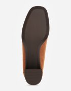 vices Pantofi cu toc în stil mocasin cu textură de piele întoarsă și branț din piele Jimenesa Maro