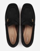 vices Pantofi cu toc în stil mocasin cu textură de piele întoarsă și branț din piele Jimenesa Negri