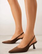vices Pantofi cu toc Maro închis Slingback pe toc kitten Anatera
