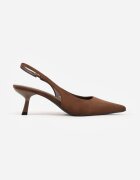 vices Pantofi cu toc Maro închis Slingback pe toc kitten Anatera