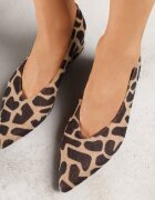vices Pantofi cu toc Maro Leopard cu toc gros cu branț din piele Alinire