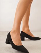 vices Pantofi cu toc negri din Piele Naturală cu toc gros Avanah