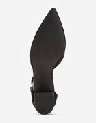 vices Pantofi cu toc Negri pe toc gros brocat cu brant din piele naturală Seathra